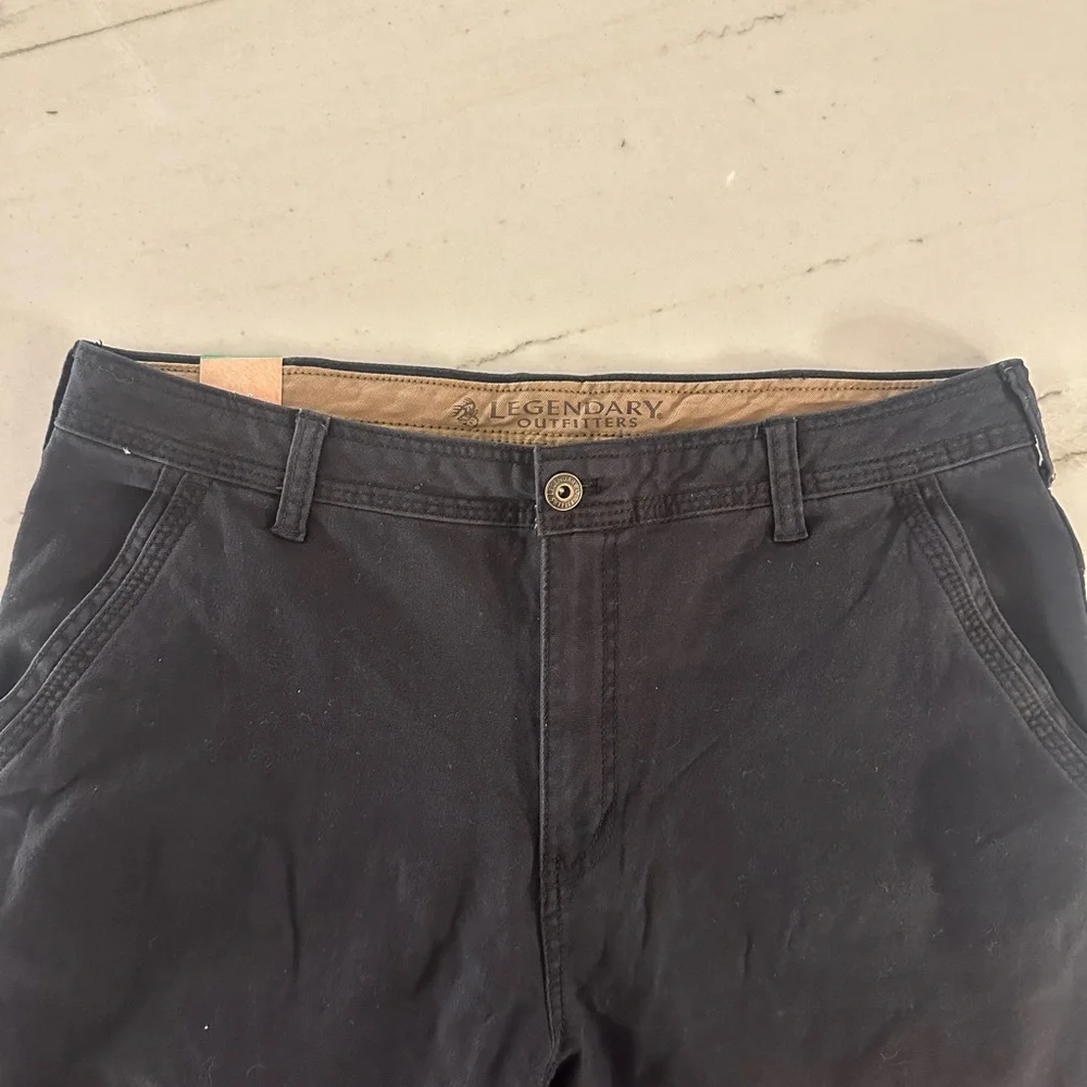 Legendary Outfitters Men's Stretch Canvas Pants Black 38X32 NWT - Picture 2 of 9